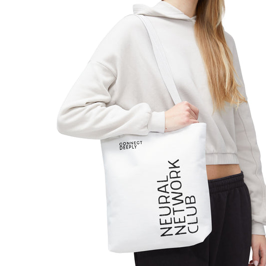 Neural Network Club Tote Bag - White Edition | theflowdrop collective