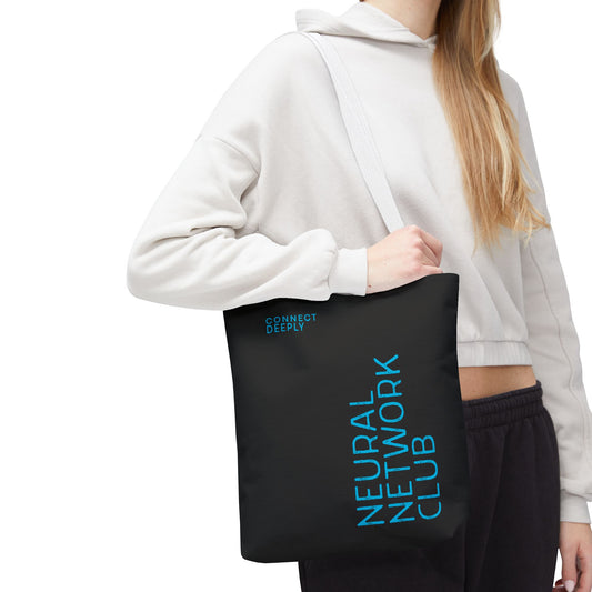 Neural Network Club Tote Bag – Black Edition | theflowdrop collective