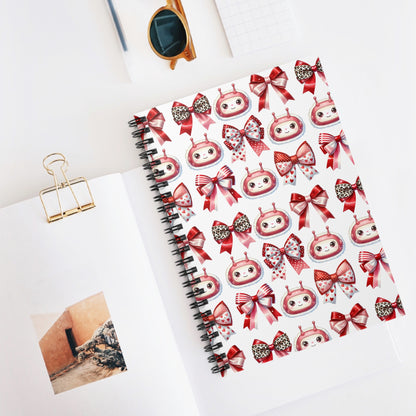 Cute AI Valentine Pattern Journal - Soft Cover Notebook
