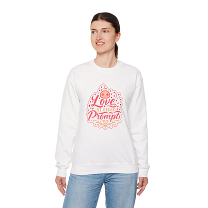 Love at First Prompt. Unisex Crewneck Sweatshirt (Vintage Print)