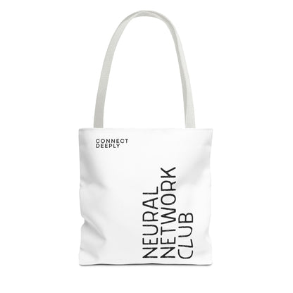 Neural Network Club Tote Bag - White Edition | theflowdrop collective