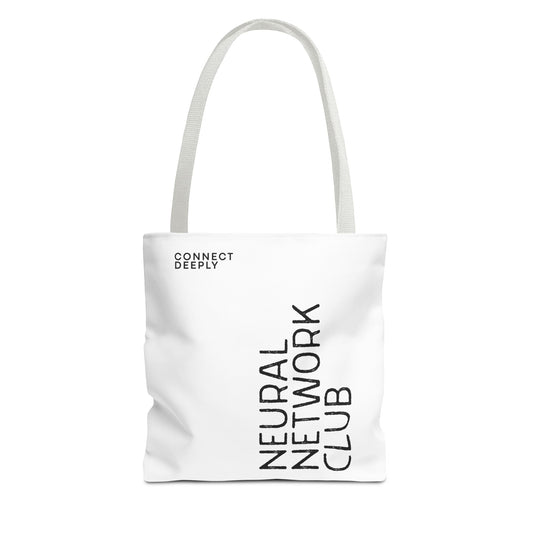 Neural Network Club Tote Bag - White Edition | theflowdrop collective