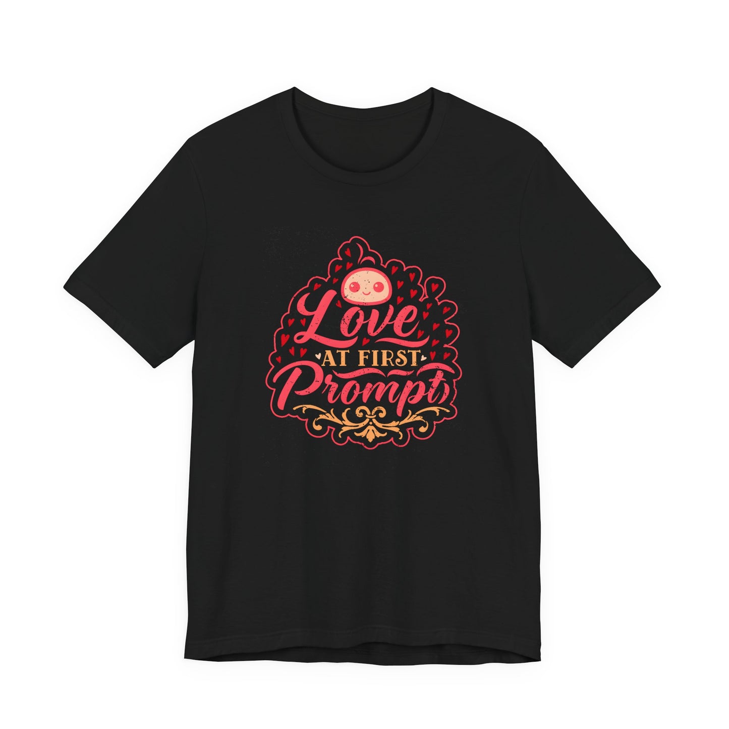 Love at First Prompt. Unisex Jersey Tee (Vintage Print)