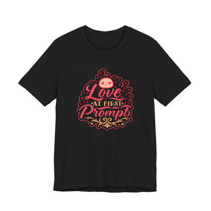 Love at First Prompt. Unisex Jersey Tee (Vintage Print)