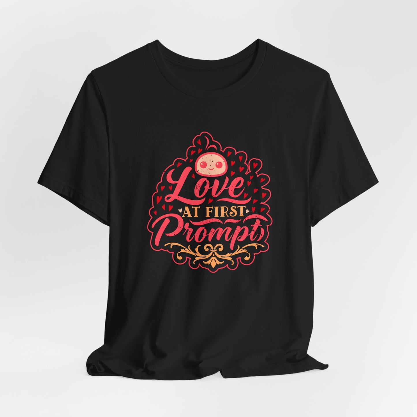 Love at First Prompt. Unisex Jersey Tee (Vintage Print)