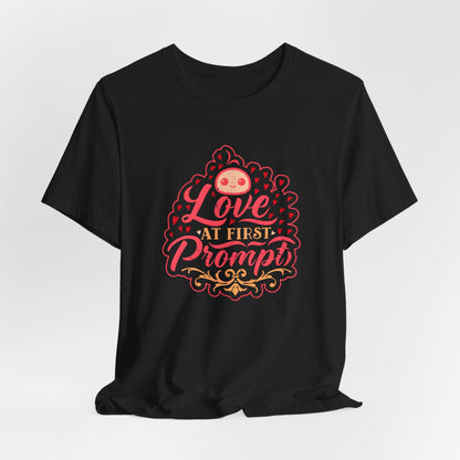 Love at First Prompt. Unisex Jersey Tee (Vintage Print)