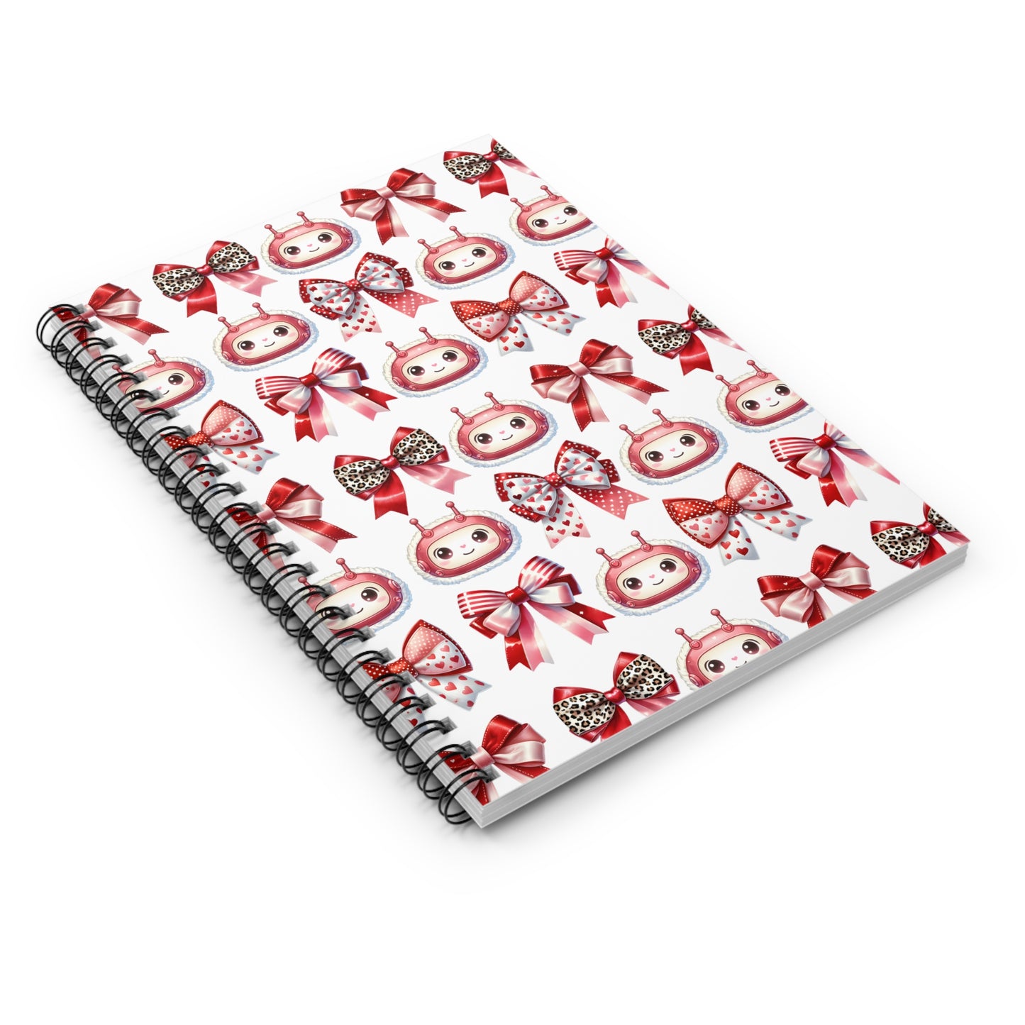Cute AI Valentine Pattern Journal - Soft Cover Notebook