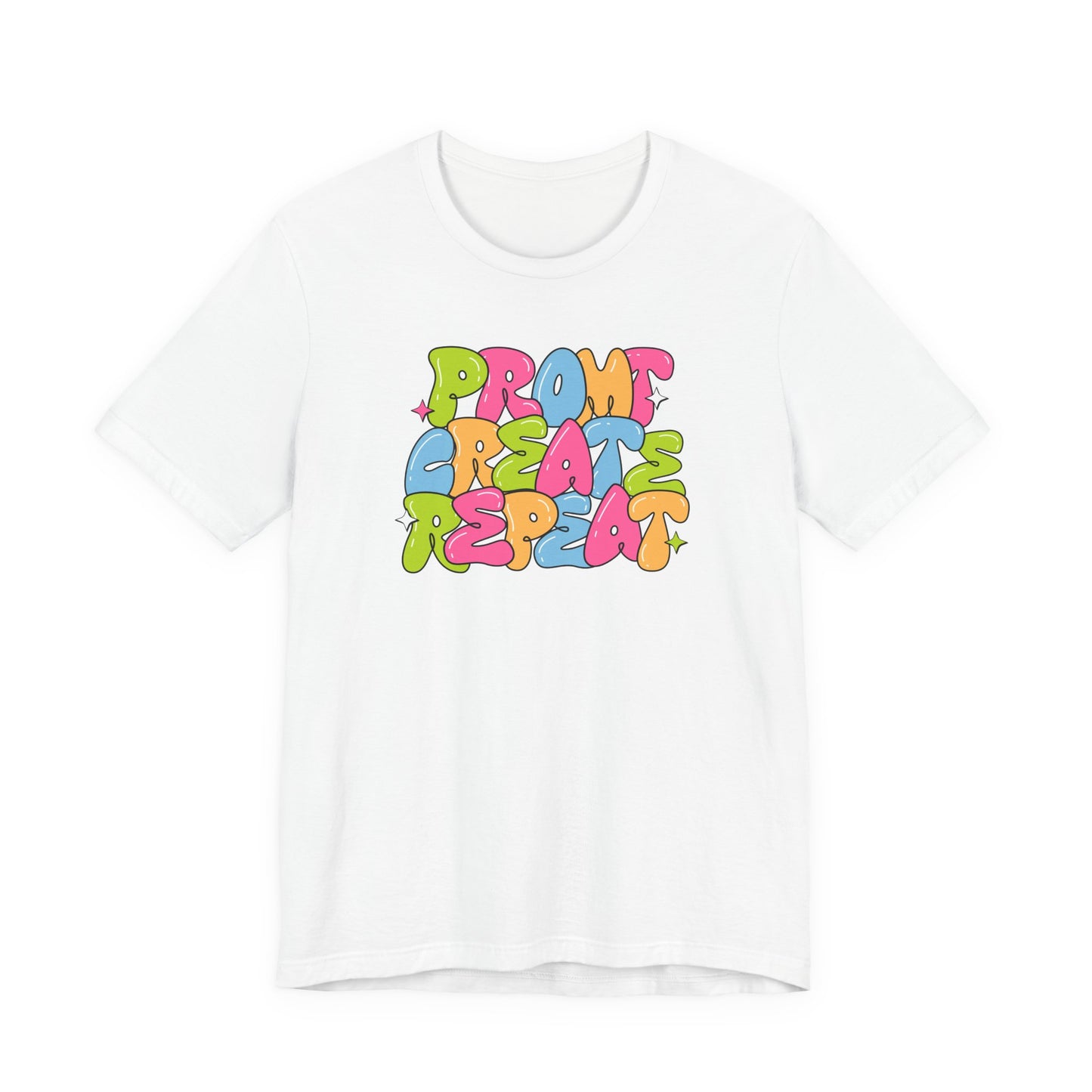 Prompt. Create. Repeat. | Colorful Unisex AI-Inspired T-Shirt