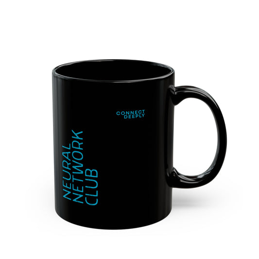 Neural Network Club – Connect Deeply | Black Ceramic Mug (11oz)