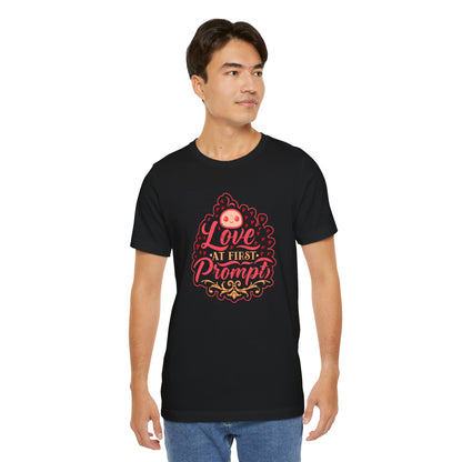 Love at First Prompt. Unisex Jersey Tee (Vintage Print)