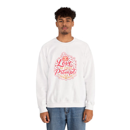 Love at First Prompt. Unisex Crewneck Sweatshirt (Vintage Print)