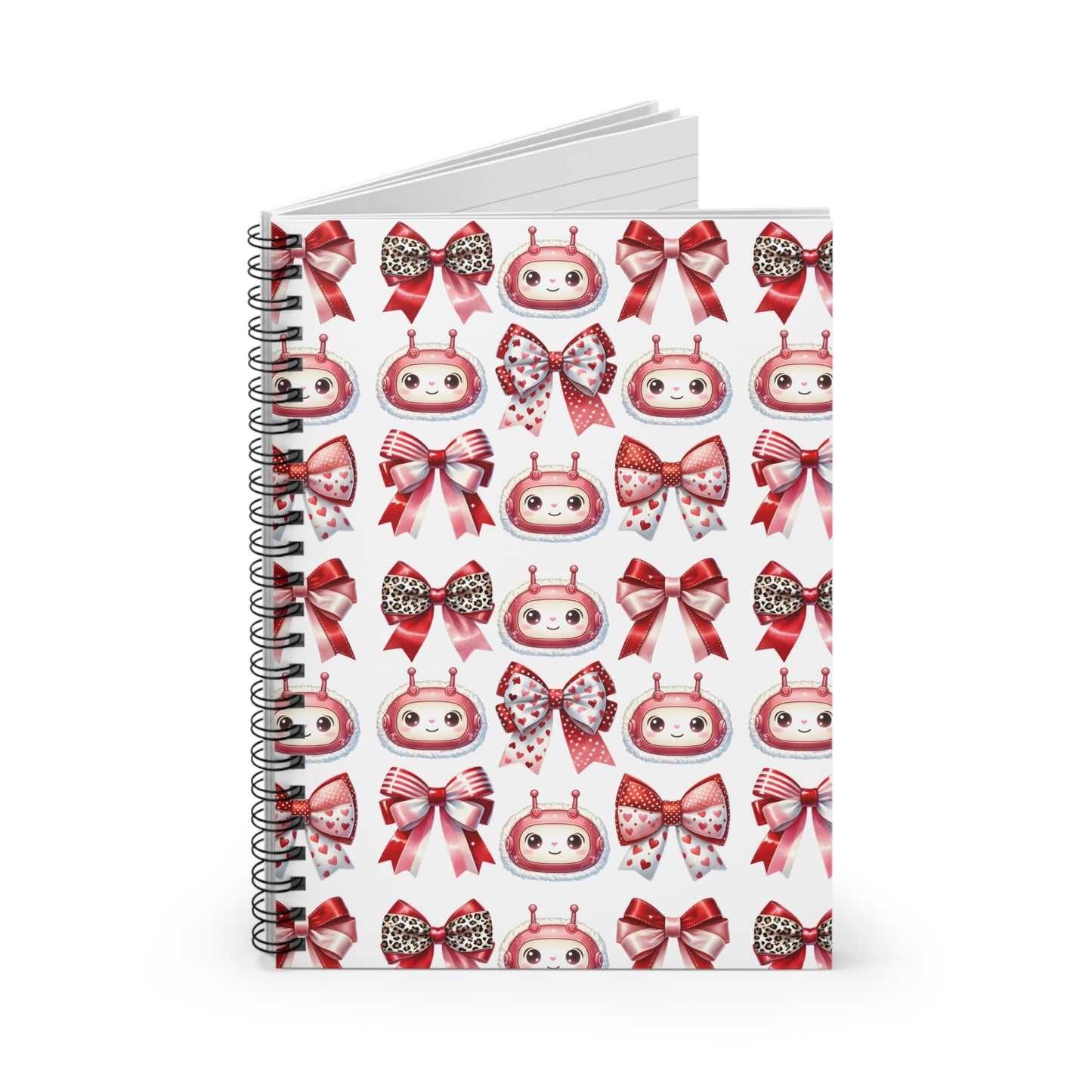 Cute AI Valentine Pattern Journal - Soft Cover Notebook