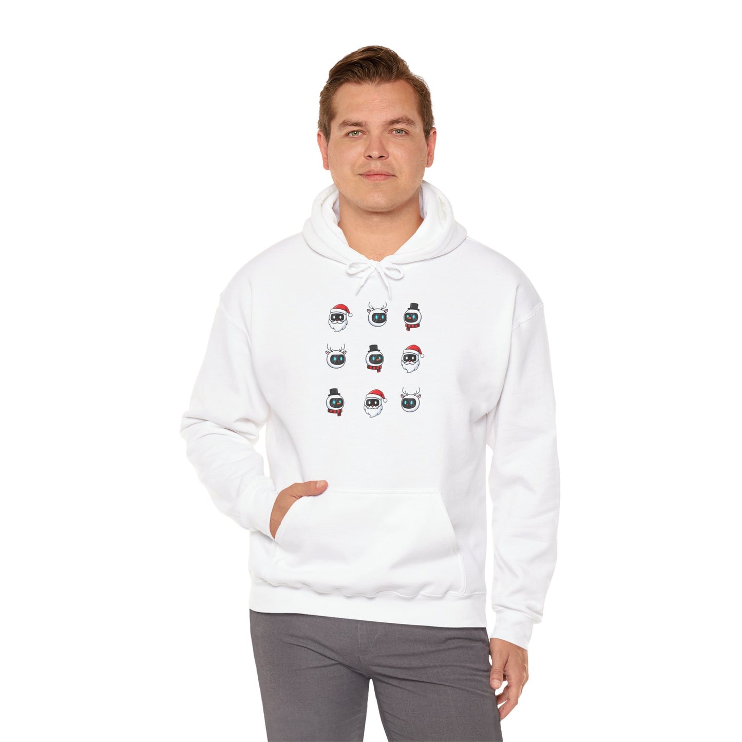 Festive AI Hoodie – Holiday Bot Edition (Unisex)