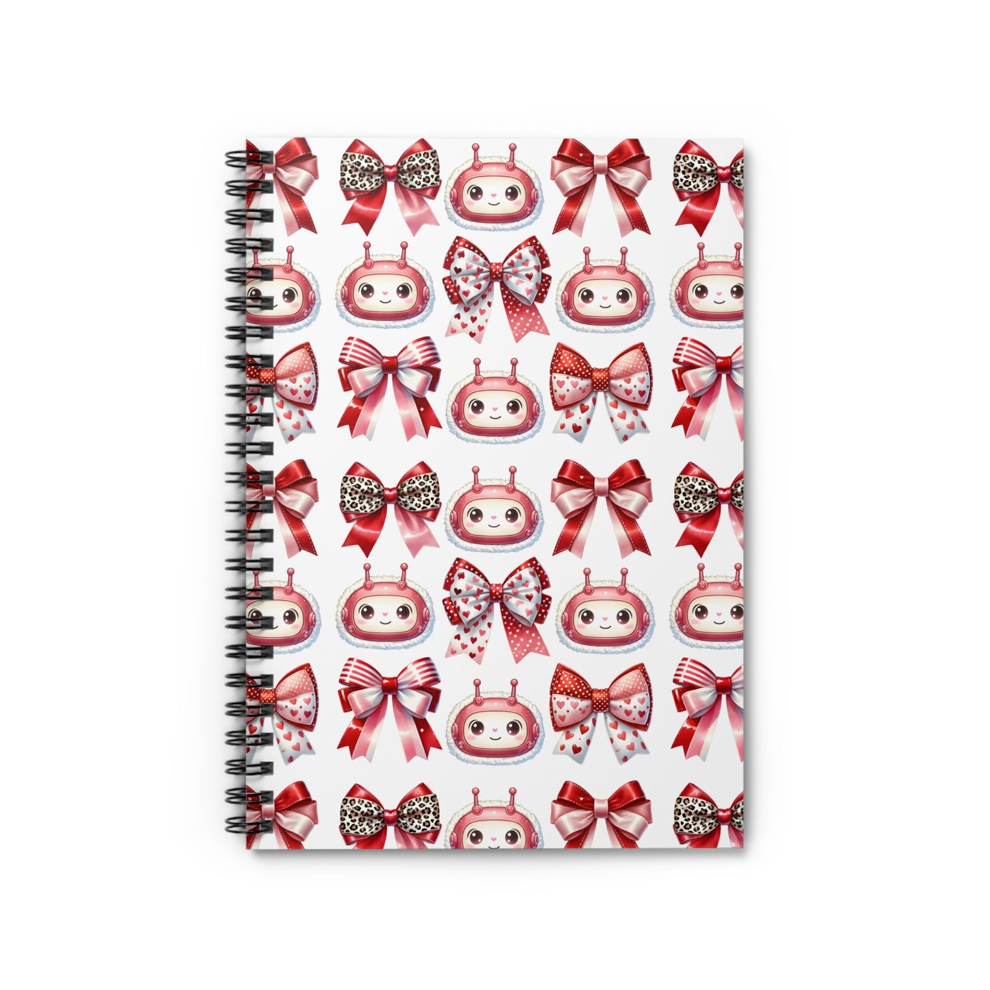 Cute AI Valentine Pattern Journal - Soft Cover Notebook