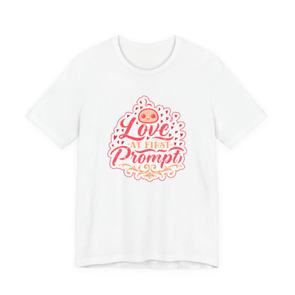 Love at First Prompt. Unisex Jersey Tee (Vintage Print)