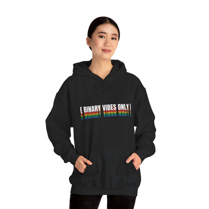 Binary Vibes Only Hoodie – Unisex Heavy Blend (Black)