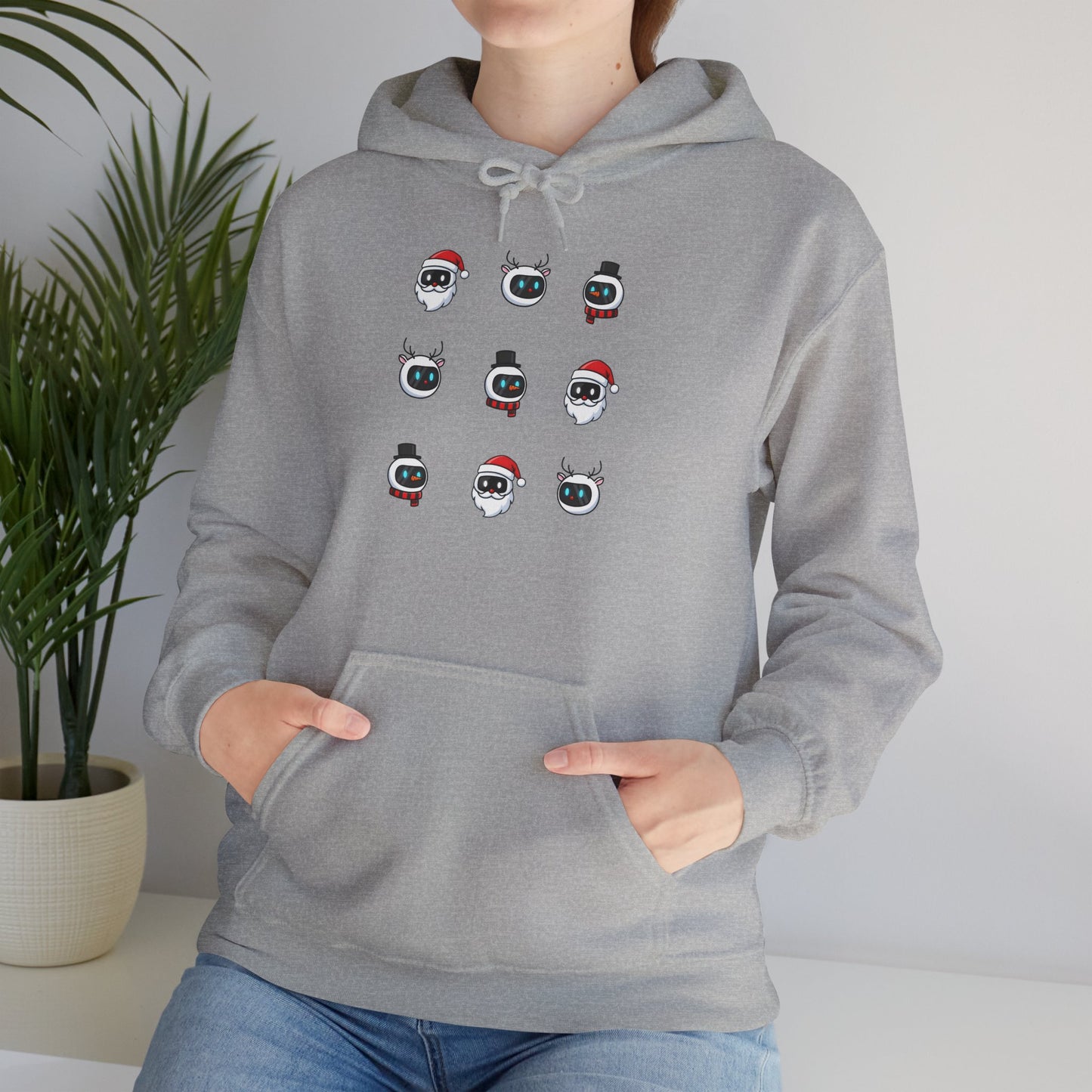 Festive AI Hoodie – Holiday Bot Edition (Unisex)