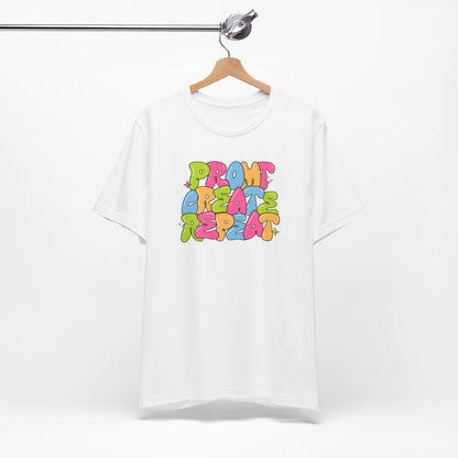 Prompt. Create. Repeat. | Colorful Unisex AI-Inspired T-Shirt