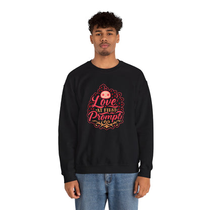 Love at First Prompt. Unisex Crewneck Sweatshirt (Vintage Print)