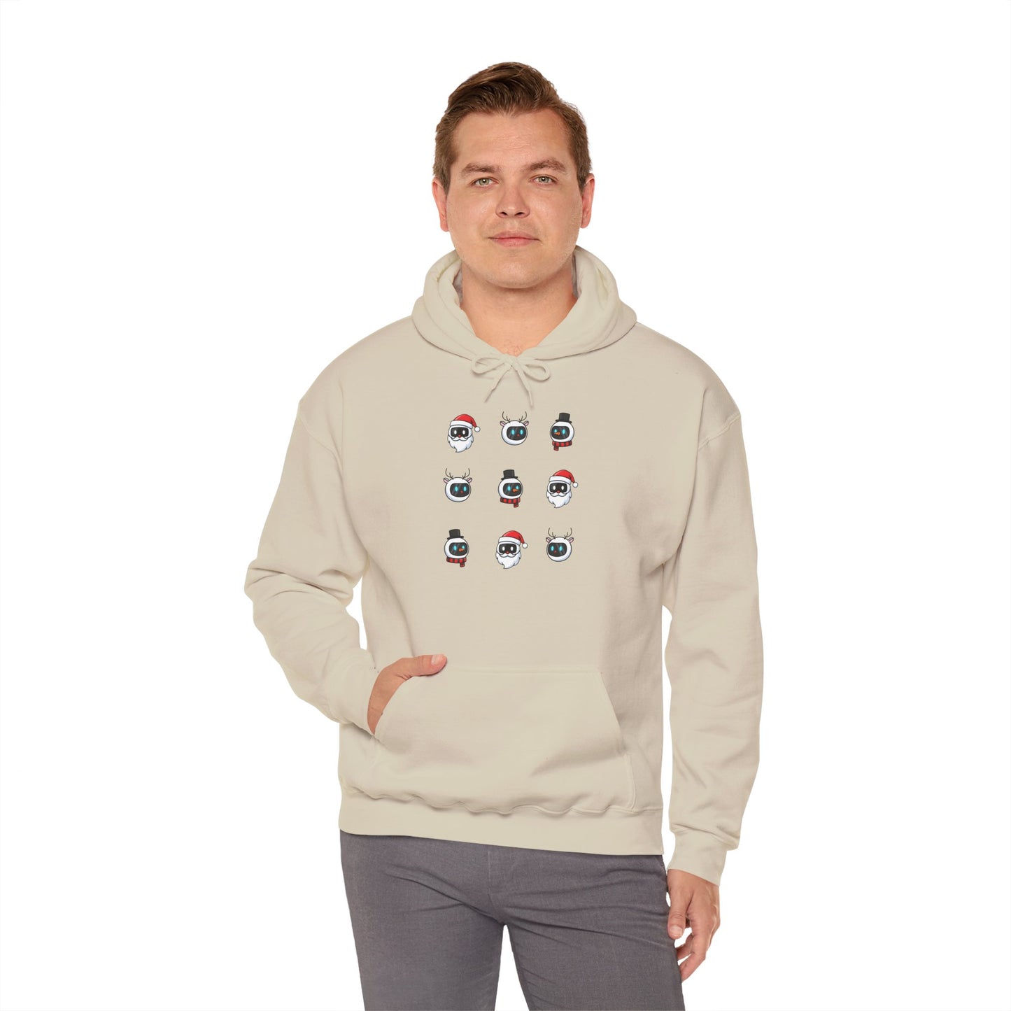 Festive AI Hoodie – Holiday Bot Edition (Unisex)