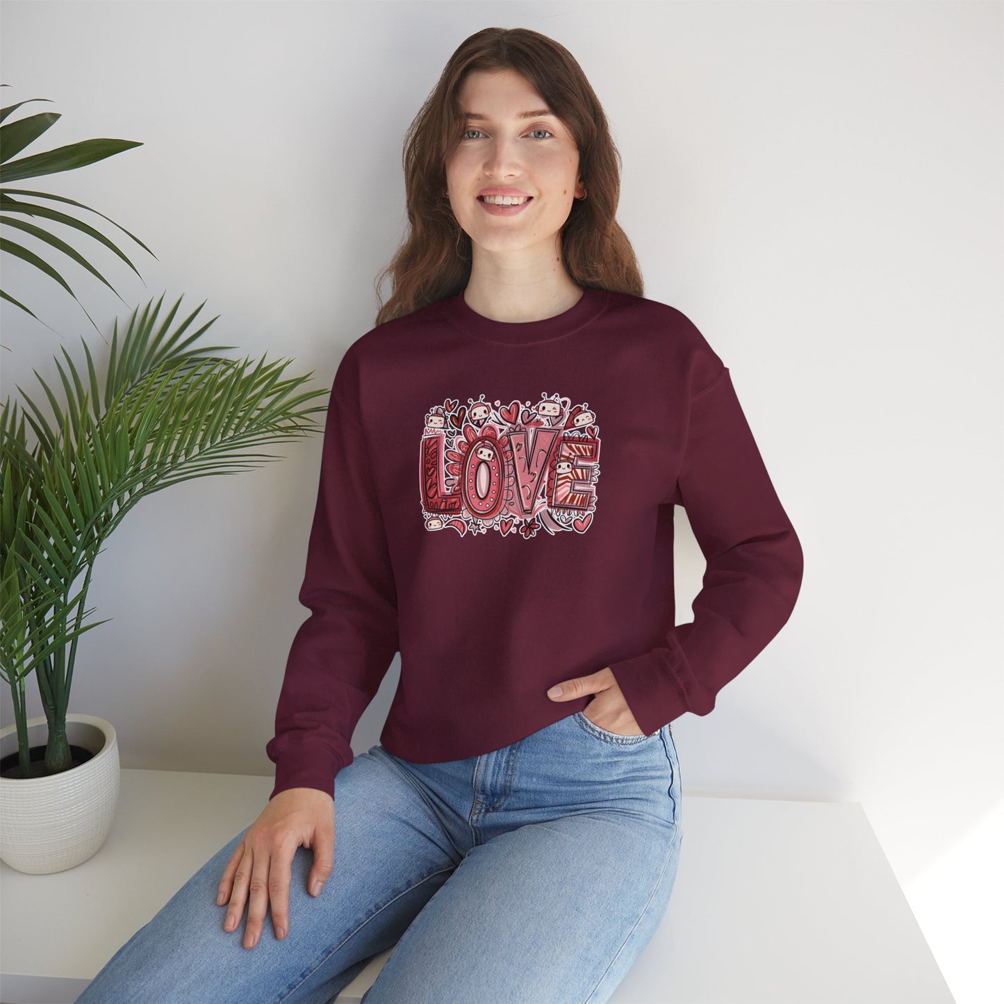 LOVE. AI Valentine Unisex Crewneck Sweatshirt
