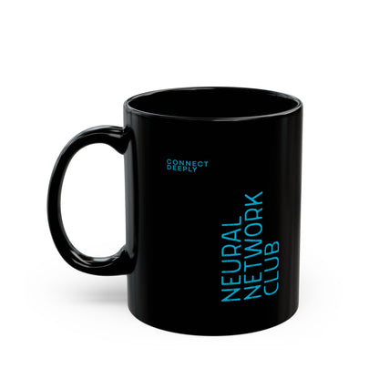 Neural Network Club – Connect Deeply | Black Ceramic Mug (11oz)