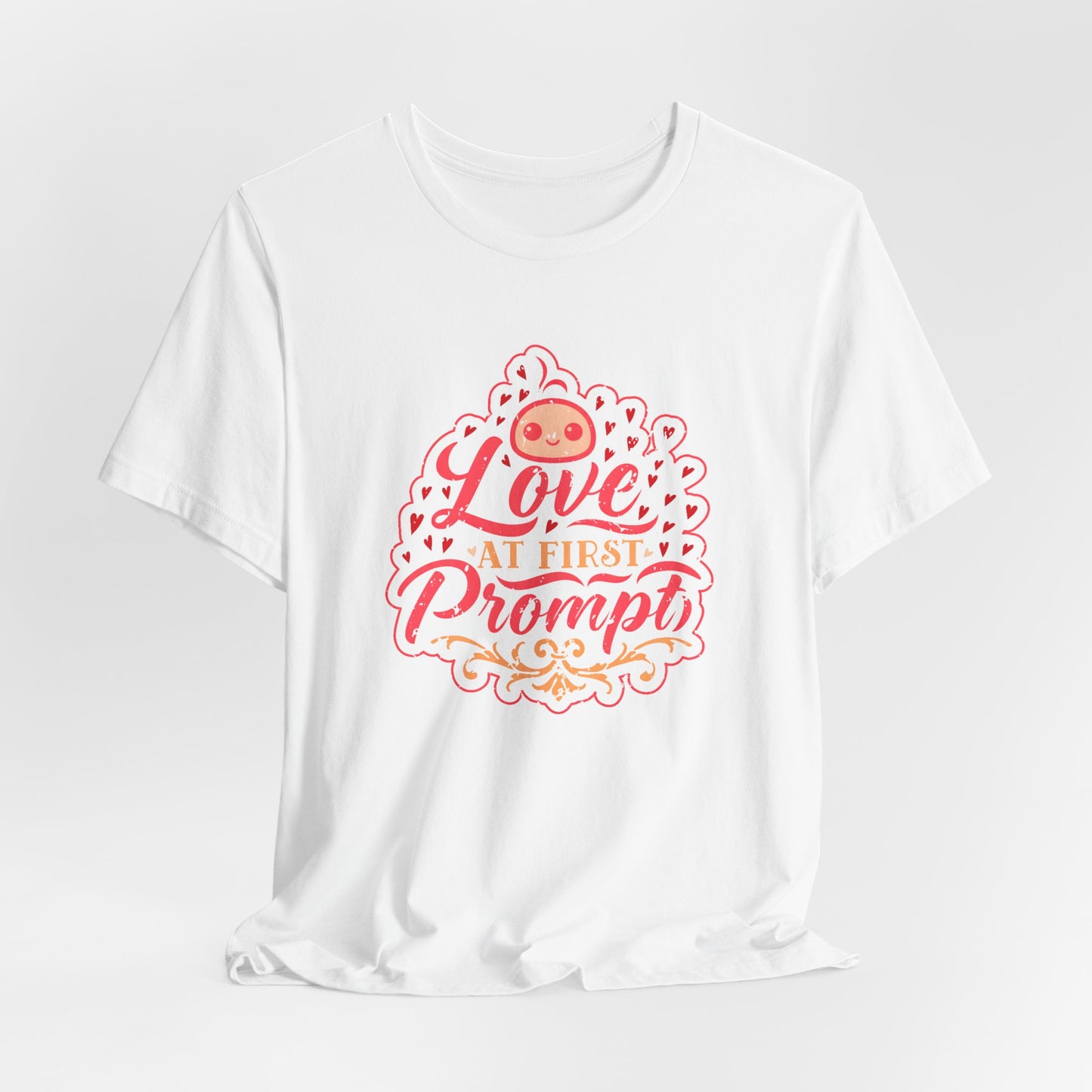 Love at First Prompt. Unisex Jersey Tee (Vintage Print)