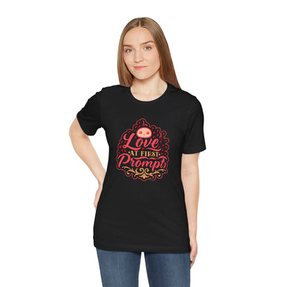 Love at First Prompt. Unisex Jersey Tee (Vintage Print)
